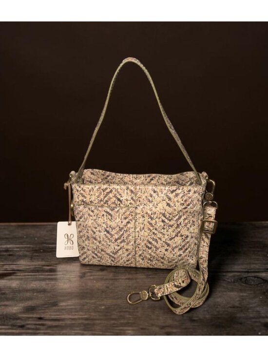 HOBO Handbags - HOBO Render Small Crossbody Beige Leather Neutral Mosaic 2-way Shoulder Bag NWT